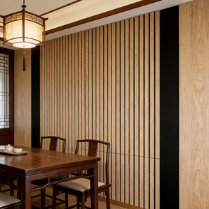 Pannelli Acustici Moderni 3D <span class=keywords><strong>in</strong></span> MDF e <span class=keywords><strong>Legno</strong></span> <span class=keywords><strong>Massello</strong></span> per <span class=keywords><strong>Pareti</strong></span> e Soffitti, Grandi Dimensioni, Fonoassorbenti per Appartamenti - Product Image 2