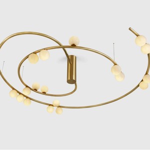 Minimalist Modern Round Glass Wall Lamp Gold <b>Led</b> Night <b>Light</b> For Hotel Living Room Villa Model Room - Product Image 1