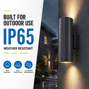 LED moderno nero opaco su e giù la parete esterna della parete esterna luce esterna per la casa 5CCT lampada esterna di colore - Product Image 5