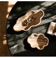 SAIDKOCC Luxe dienblad van natuurlijk marmer in Franse stijl, fruitplateau, modern, op maat gemaakt, geavanceerde woonkamer- en eettafeldecoratie