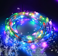 Lumières de rideau étanches USB adressables RGB WS2812 5V, lumières de Noël LED multicolores, guirlandes lumineuses féériques avec télécommande