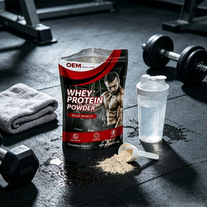 Whey <b>Protein</b> Powder Chocolate Flavor 1KG Bagged Cross-border Export Source Factory Spot Direct Sales Support OEM - Product Image 4