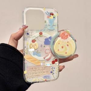 XP775 Style Imd Gâteau Roulé à la Fraise Gourmet Compatible avec Apple 17/16 Étui Magnétique Apple 15 Pro Max/14 avec Support - Product Image 1