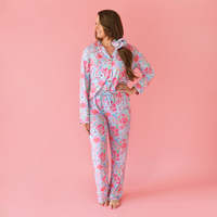 Ensemble de vêtements de détente en bambou pour femmes, chemise de nuit, nuisette pour femmes, vêtements de nuit pour femmes, pyjamas personnalisés avec boutons