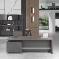 Nouveaux meubles de bureau modernes, dernières conceptions de bureaux de travail, table de direction, bureau de direction, bureau en forme de L, table en MDF