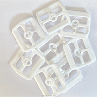 Boucle de chaussure réglable en plastique colorée de 32 mm, carrée avec broche, pour chaussures de jardin et sandales