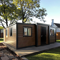 Maison mobile préfabriquée de 20 pieds au design moderne, extensible, avec salle de bain, cuisine et chambre à coucher