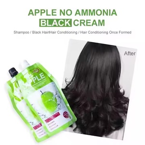 Tinte Orgánico para el Cabello Color Negro Manzana - Gel de Calidad Premium, Larga Duración, No Irritante, para Uso en Casa o Salón, Unisex, 500ml*2, Cubre Canas - Product Image 4