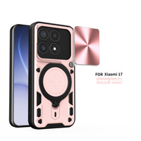 Étui de téléphone portable antichoc en TPU avec anneau rotatif à 360° et marquage à chaud pour Xiaomi Mi 17/Mi 17 Pro/17 Ultra/17T/17T Pro