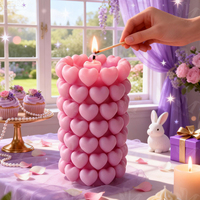 Moule à bougie en silicone en forme de cœur J10-546, écologique, décoration de mariage, cire de soja, anniversaire, fiançailles, cadeau de la Saint-Valentin