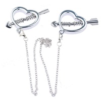 Piercing pour enfant Gaby en acier inoxydable plaqué or, réglable, avec serti griffe, motif cœur, style cadeau de mariage mignon, vente en gros