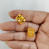 Perles carrées de 14 mm en forme d'ours de dessin animé peintes pour la fabrication artisanale de stylos perlés, chaînes de téléphone portable, pendentifs et accessoires de bijoux en gros