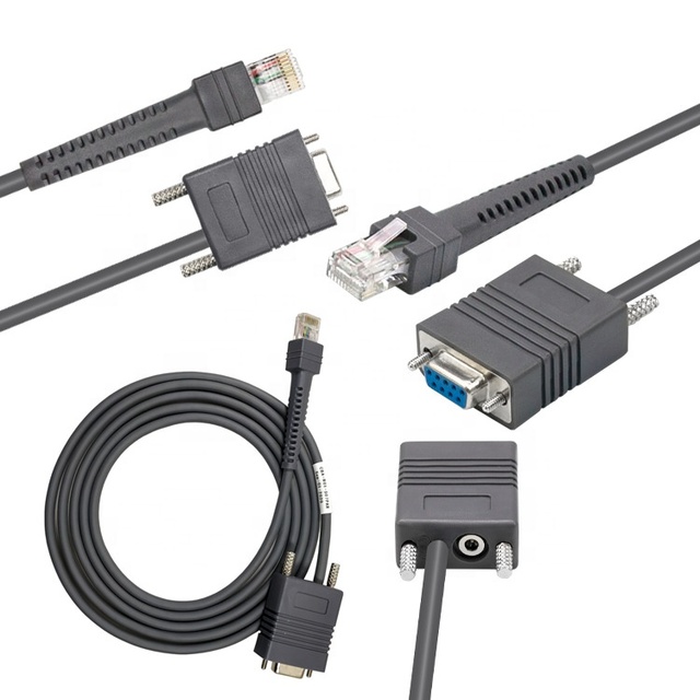 RS232 DB9 Female to RJ50/RJ45 Barcode Scanner Cable with PVC Jacket and Foil Shielding for Computer Use Symbol CBA-R01-S07PAR