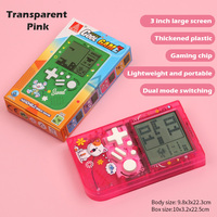 Console de jeu portable transparente et colorée en stock, console de jeu électronique classique mini, jouet de développement cérébral pour enfants