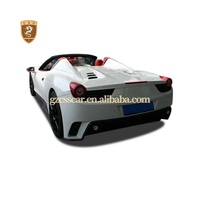 Kit de carrosserie en fibre de carbone style MSY pour Ferrari 458 Ensemble de pare-chocs avant Jupes latérales d'aile Pare-chocs arrière Aileron arrière Capot