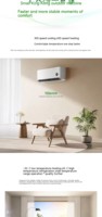 Original Mijia Internet Climatiseur Petit Portable Faible Bruit Refroidissement Chauffage Silencieux Intelligent Climatiseur KFR-35GW/N1A1