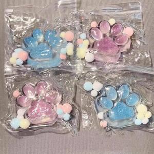 Popular Crystal Sparkling Cat Paw <b>Squishy</b> Toy-Jelly Texture Stress Relief for Kids Adults Decompression Gift Kitten Paw Toy - Product Image 1