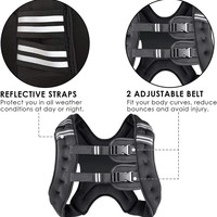 Gilet lesté réfléchissant réglable pour hommes et femmes, options de 6 à 30 lb, course à pied, entraînement de force et fitness