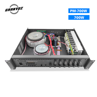 Prix usine 700W 6 zones amplificateur de sonorisation avec matériau métallique de sortie 70V/100V pour système de musique de fond