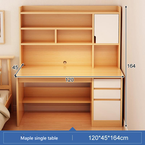 Escritorio de aprendizaje de escritura para estudiantes moderno, mesa de escritorio de esquina para el hogar con estantería integrada, gabinete de cubo, diseño plegable Simple - Product Image 3