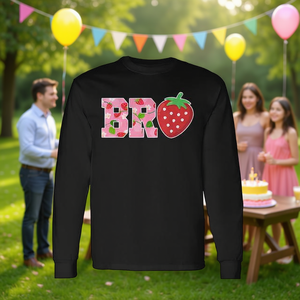 Bro Brother Of The Berry - Camiseta familiar de manga larga con diseño de fresa para cumpleaños - Product Image 3