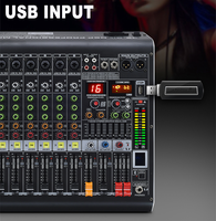 Hot 8 canaux d'entrée DJ Studio Console de mixage se connecter avec un ordinateur Bluetooth USB pour KTV usage domestique activité de Concert interdiction de la musique