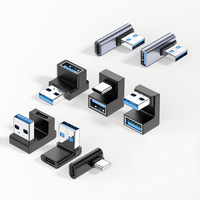 Adaptateur USB-C vers USB 3.1 en forme de U, 10 Gbit/s, Type C mâle vers USB 3.1 femelle, grand angle 180° °   Connecteur d'angle
