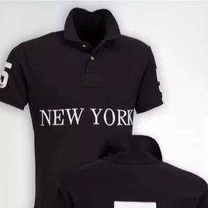 Polo de <span class=keywords><strong>hombre</strong></span> casual para oficina, 100% algodón, de secado rápido, manga corta, con logo bordado/botones, estampado urbano, para <span class=keywords><strong>golf</strong></span> - Product Image 1