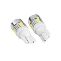 Ampoule LED de plaque d'immatriculation de voiture 5630 5730 Chip T10 Socket W5W 194 168 6SMD, ampoule de lecture intérieure, ampoule de plafonnier, lampes de stationnement auto DC 12V