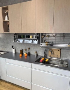 Sistema de <span class=keywords><strong>Cocina</strong></span> Funcional Equipado con Sistema de Cajones Multicapa y Estantes Plegables, <span class=keywords><strong>Encimera</strong></span> de Acero Inoxidable - Product Image 1