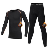 Sous-vêtements thermiques ajustés pour hommes, en polyester/nylon, pour le ski, le cyclisme et les sports de plein air