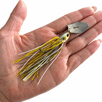 LUSHAZER Bass Chatterbait Leurre de pêche vibrant à lame, jig à jupe, hameçon simple, leurre de lancer pour brochet, perche et prédateurs