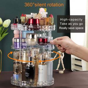 מארגן איפור מסתובב 360 מעלות, מתכוונן, לסיטונאות, לאחסון מוצרי קוסמטיקה וטיפוח - Product Image 3