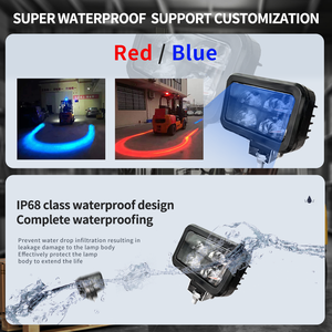 رافعة شوكية 18 واط حمراء وزرقاء منطقة تحذير ليد ضوء رافعة شوكية منطقة الخطر ضوء 12-80 فولت ليزر قوس مستودع ضوء تحذير السلامة - Product Image 5