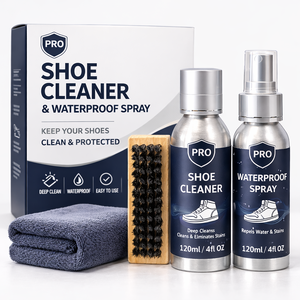 Kit de Limpieza de Zapatillas, Kit de Cuidado de Calzado Portátil con Cepillo y Solución - Product Image 1