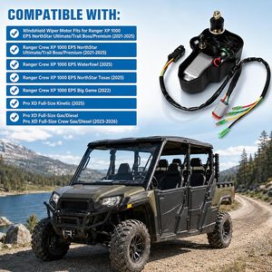 มอเตอร์ปัดน้ำฝนกระจกหน้า2637637 12V สำหรับ Polaris RANGER CREW XP 1000 EPS Pro XD - Product Image 3