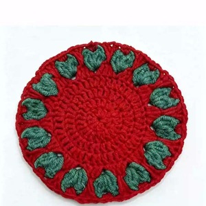 Posavasos de Ganchillo Hecho a Mano con Hilo Navideño, Resistente al Calor, para Mesa de Navidad, Decoración del Hogar, Decoración Festiva - Product Image 6