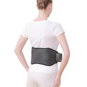 Masajeador eléctrico de cintura Lumbar, faja de relajación corporal, cinturón de masaje para espalda, hombros y cintura, color gris