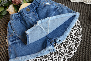 Shorts de Mezclilla con Ribete para Niñas, Venta al Por Mayor, para Verano - Product Image 3