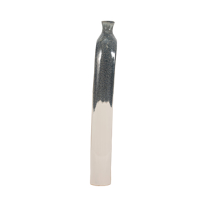 Vaso in Ceramica Curvo con Ritagli, Design Bicolore per Arredamento Soggiorno, Camera da Letto, Ufficio - Product Image 4