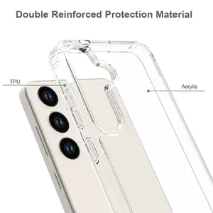 Preço barato Mobile Phone Cover Tpu Pc Soft Transparente Clear Shockproof Mobile Phone Cases Para Samsung S24 Plus Ultra