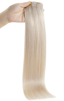 Extensions de cheveux à clipser, qualité usine, 22, 24, 26 pouces, blond clair, double épaisseur, pleine densité, en cheveux humains, pour femmes