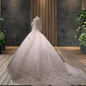 Nuovo <span class=keywords><strong>Abito</strong></span> da <span class=keywords><strong>Sposa</strong></span> 2025 Taglie Forti con Scollo a V Profondo, Stile Principessa, Ricamo Floreale in Pizzo, Romantico per <span class=keywords><strong>Madre</strong></span> della <span class=keywords><strong>Sposa</strong></span> - Product Image 3