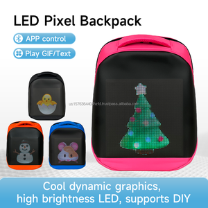 Sac à dos à écran LED P3.5 haute luminosité, sac à dos à affichage modifiable, grand espace, sac d'école imperméable, sac à dos pour étudiants, sac à dos de cyclisme - Product Image 1