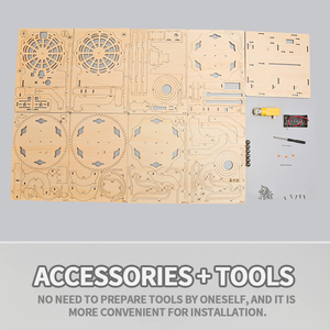 <span class=keywords><strong>Puzzle</strong></span> en bois <span class=keywords><strong>3D</strong></span> découpé au laser, circuit de billes électrique, blocs de construction orbitaux, jouet d'assemblage, kit scientifique STEM pour enfants. - Product Image 5