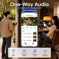 Interphone intelligent Tuya 3MP, sonnette vidéo intelligente Wifi, téléphones de porte 140 °   Vidéophone avec détection de mouvement PIR et angle de vue large