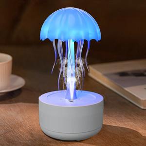 Humidificateur méduse USB, diffuseur d'arômes, purificateur d'air, pulvérisateur de brume, veilleuse rotative colorée pour chambre à coucher - Product Image 1