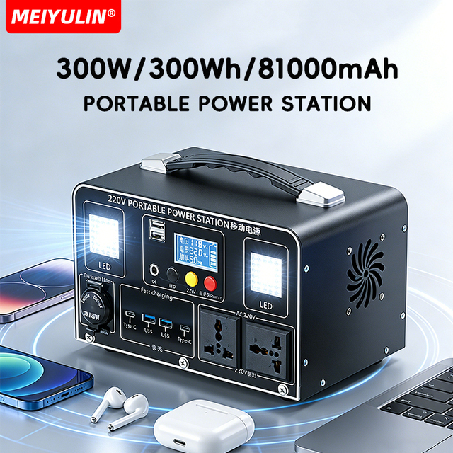 220W 300w 500w Outdoor Solar Lithium Ion MPPT Portable Power Station Pd60w 300Wh to 2000Wh with Foldable Solar Panel