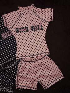 Nuovi Arrivi 2026: Set 2 Pezzi Donna con T-Shirt a Mezza Zip a Maniche Corte e Pantaloncini in Cotone Stampato a Pois, Logo Personalizzato, <span class=keywords><strong>Abbigliamento</strong></span> Y2k - Product Image 4