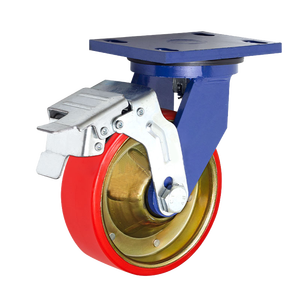 Weihang 4/5/6/8 Polegada 1200kg Super <span class=keywords><strong>Heavy</strong></span> <span class=keywords><strong>Duty</strong></span> Ouro Núcleo de Aço com Pu Roda <span class=keywords><strong>Caster</strong></span> Andaimes - Product Image 1